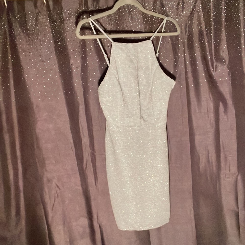 Sparkling Blue mini dress backless Bows!🩵